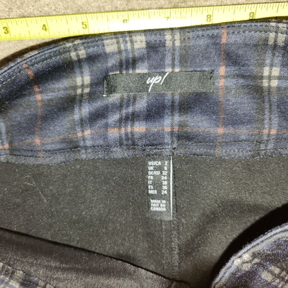 Up! Women's Black Plaid Skinny Pants - Picture 6 of 6